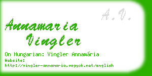 annamaria vingler business card